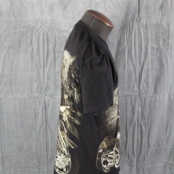 Vitnage Graphic T-shirt Bald Eagle Mortocycle Graphic Rock Chang - Men's Meidum - Picture 9 of 10